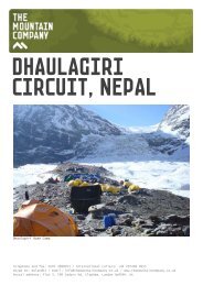 DHAULAGIRI CIRCUIT, NEPAL - The Mountain Company