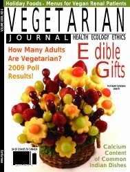 J O U R N A L How Many Adults Are Vegetarian? 2009 Poll Results!