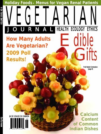 J O U R N A L How Many Adults Are Vegetarian? 2009 Poll Results!