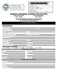 GENERAL BUSINESS LICENSE APPLICATION - City of Lakewood