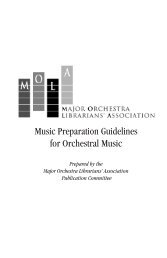 Music Preparation Guidelines for Orchestral Music - Milwaukee ...