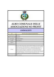 Albo Comunale delle Associazioni - Comune di Budoni