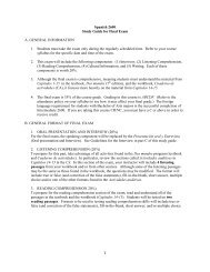 1 Spanish 2600 Study Guide for Final Exam A. GENERAL ... - YSU