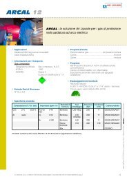 Scheda Prodotto Arcal 12 - Air Liquide Italia