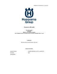 Grundprospekt avseende Medium Term Notes ... - Husqvarna Group