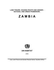 Land Tenure, Housing Rights and Gender