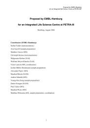 3. Proposal for an integrated life science SR ... - EMBL Hamburg