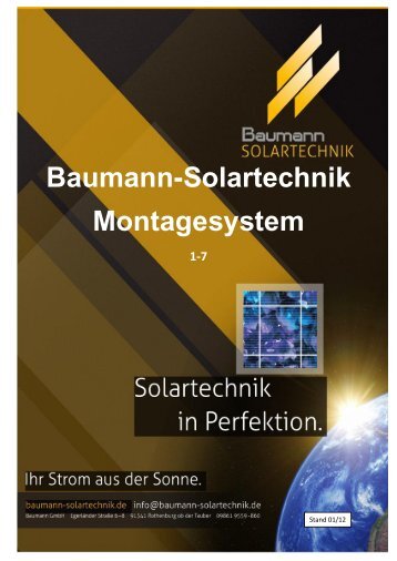 Baumann-Solartechnik Montagesystem 1-7