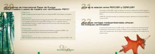 Preguntas frecuentes sobre PEFC - International Paper