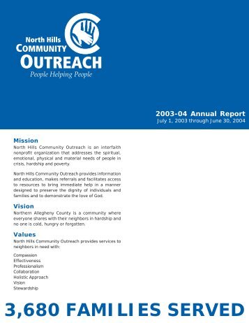 2003-04 Annual Report - North Hills Community Outreach