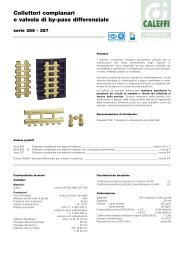 Collettori complanari e valvola di by-pass differenziale - Caleffi