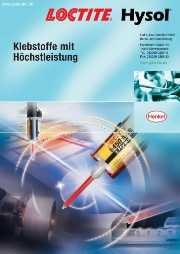 Loctite Epoxy Katalog - Webshop - GaFa Tec Handels GmbH