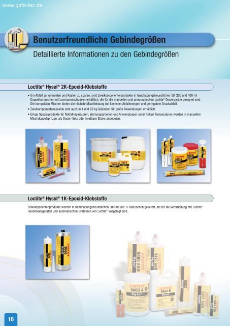 Loctite Epoxy Katalog - Webshop - GaFa Tec Handels GmbH