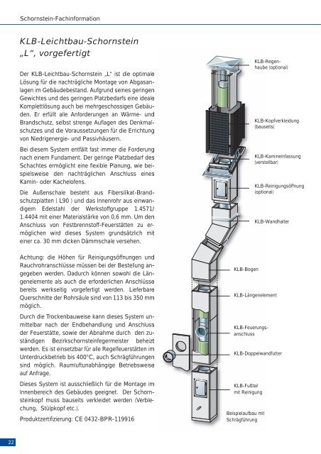 KLB Schornstein Prospekt - Warneke Baustoffe