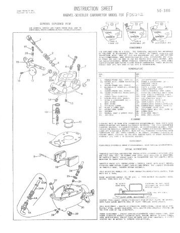 Marvel Schebler Aircraft Carburetor Overhaul Manual The