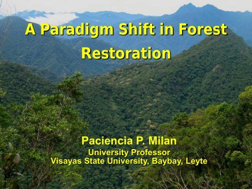 A Paradigm Shift in Forest Restoration - Rainforestation