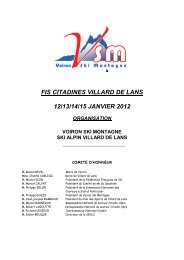 fis citadines villard de lans 12/13/14/15 janvier 2012 organisation ...