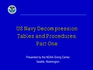 US Navy Decompression Tables and Procedures, Part One