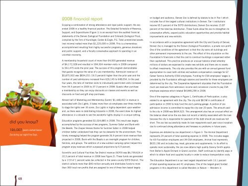 2008 Annual Report - Denver Zoo