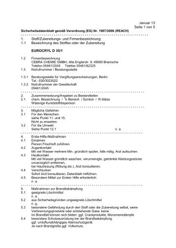 SDB - Cebra Chemie GmbH