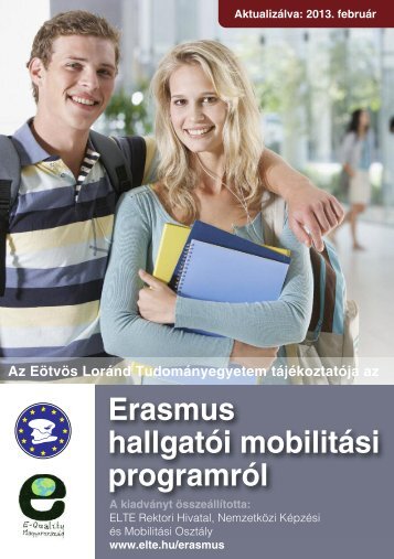 Erasmus hallgatÃ³i mobilitÃ¡si programrÃ³l - ELTE TTK HÃK - EÃ¶tvÃ¶s ...
