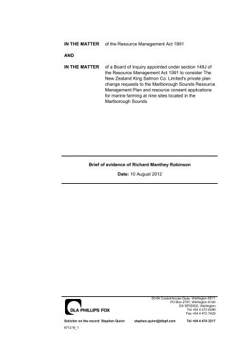 Richard Robinson evidence (pdf, 1 mb) - Environmental Protection  ...