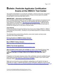 Pesticide Applicator Certification Exams at the DMACC Test Center