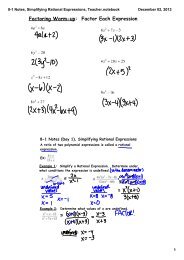 8-1 Notes, Simplifying Rational Expressions, Teacher.notebook