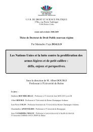 Les Nations Unies et la lutte contre la prolifÃ©ration des armes ...