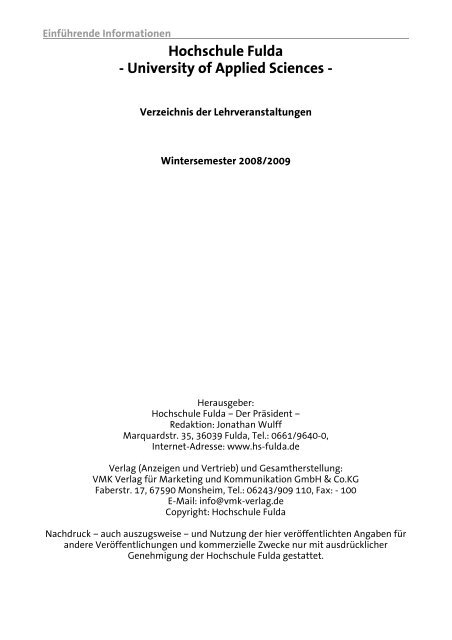 Hochschule Fulda University Of Applied Sciences