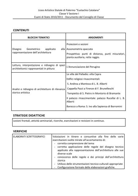 LICEO ARTISTICO STATALE EUSTACHIO CATALANO PALERMO