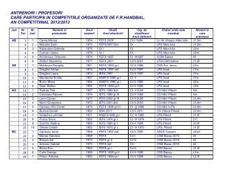 Antrenori si profesori care participa in competitiile organizate ... - Frh