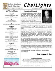 ChaiLights Newsletter April 2010.pub - Kahal Kadosh Beth Elohim