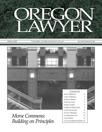 Or Lawyer Spr. 2000 - Oregon Law - University of Oregon