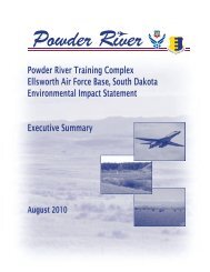 Powder River Training Complex Ellsworth Air Force Base, South ...