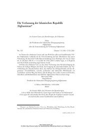 Die Verfassung der Islamischen Republik Afghanistan*