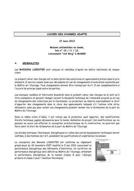 classe d'isolation maison