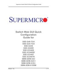 Switch Web GUI Quick Configuration Guide for - Supermicro