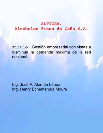 ALFICSA. Alcoholes Finos de CaÃƒÂ±a S.A.