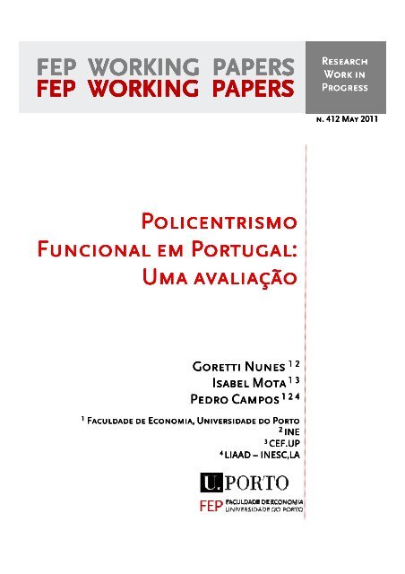Policentrismo Funcional em Portugal - FEP - Working Papers