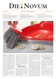 Der Euro und seine Kehrseite - DIE NOVUM