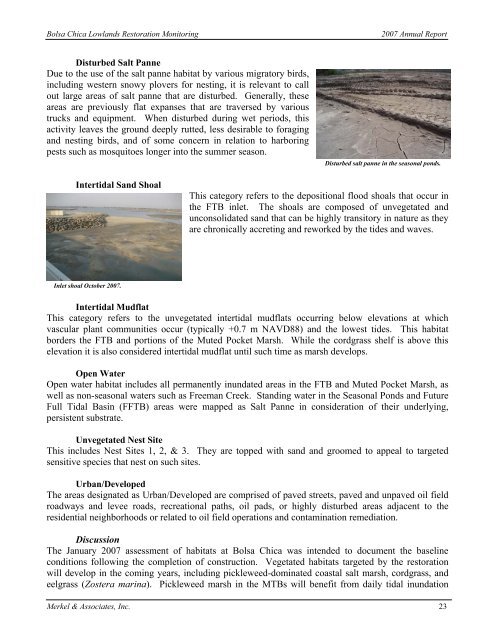 2007 Annual Monitoring Report (pdf 16MB) - Bolsa Chica Lowlands ...