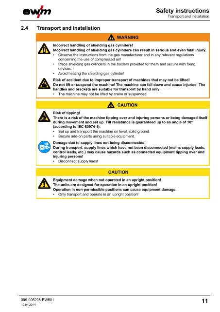 Operating instructions - EWM Hightec Welding GmbH