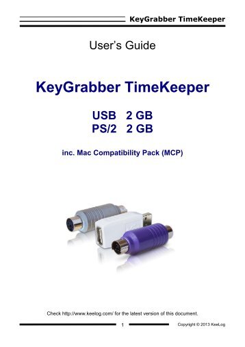 Hardware Keylogger User Guide - KeyGrabber TimeKeeper