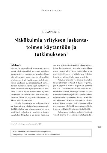 Paper (PDF) - Liiketaloudellinen Aikakauskirja / The Finnish Journal ...