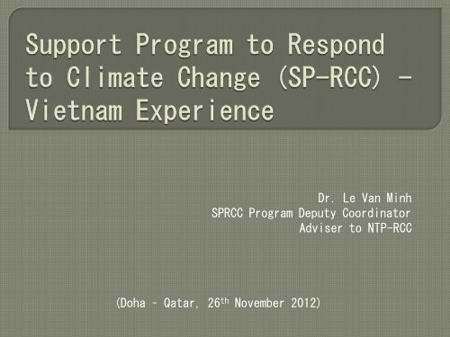 SP-RCC: an innovative approach to support developing countries to ...