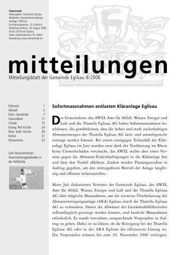 mitteilungen - Gemeinde Eglisau