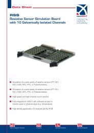 RSS Resistive Sensor Simulation Board with 10 ... - TechSAT GmbH