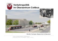 Verkehrspolitik im Oberzentrum Cottbus - Cottbusverkehr GmbH