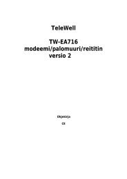 TeleWell TW-EA716 modeemi/palomuuri/reititin versio 2